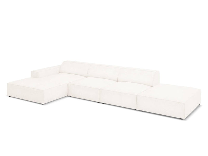 Micadoni 6-zits hoekbank Jodie bouclé links