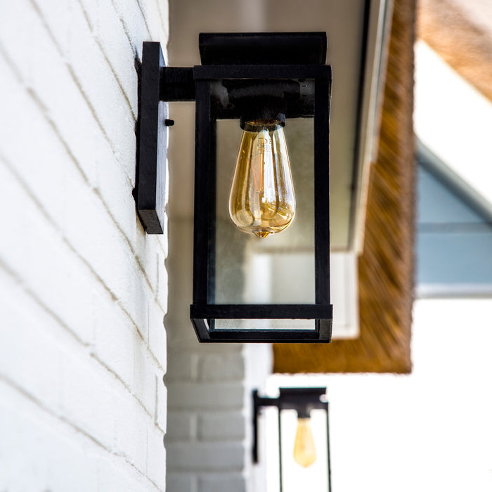 KS Verlichting Jersey Muurlamp Zwart Large met 3W Bewegingssensor LED