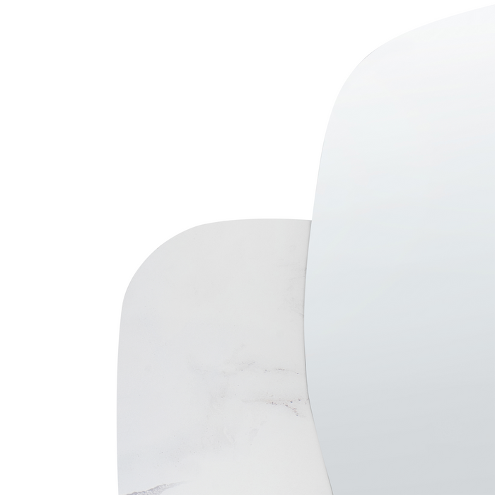 Beliani - ARVERT - Wandspiegel - Wit - MDF