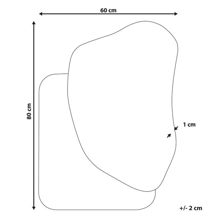 Beliani - ARVERT - Wandspiegel - Wit - MDF
