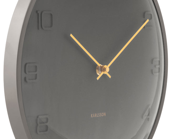 Karlsson - Wandklok Fuerte Dome - Clay grey- Ø30,5cm