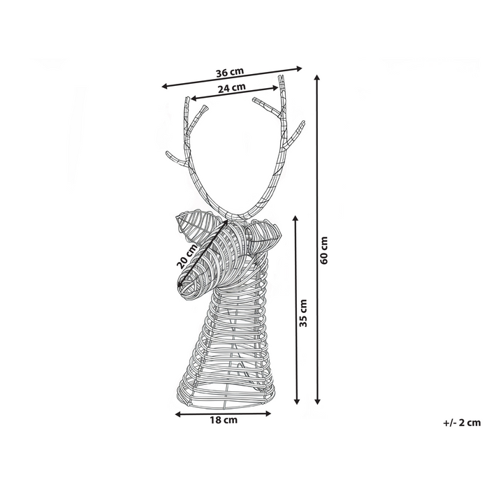 Beliani - DYBESO - LED-decoratie - Donkerbruin - IJzer