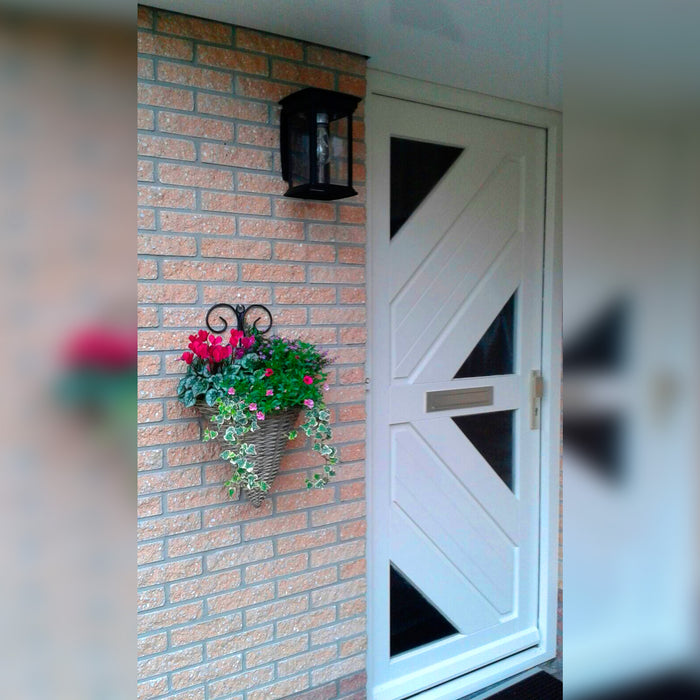 KS Verlichting Carlton Muurlamp Zwart met 8W bewegingssensor LED