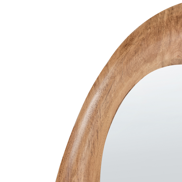 Beliani - HOURTIN - Wandspiegel - Bruin - Rubberhout