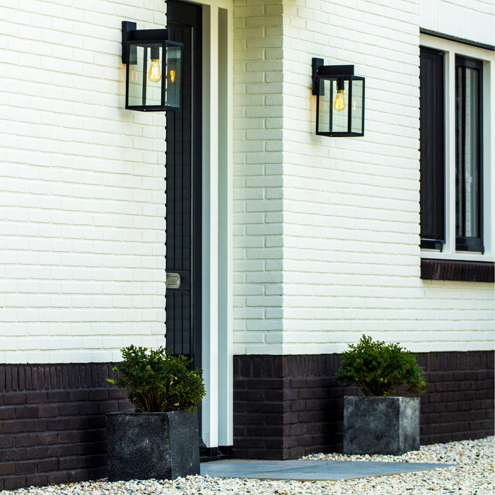 KS Verlichting Hampton Muurlamp Zwart met 3W Bewegingssensor LED