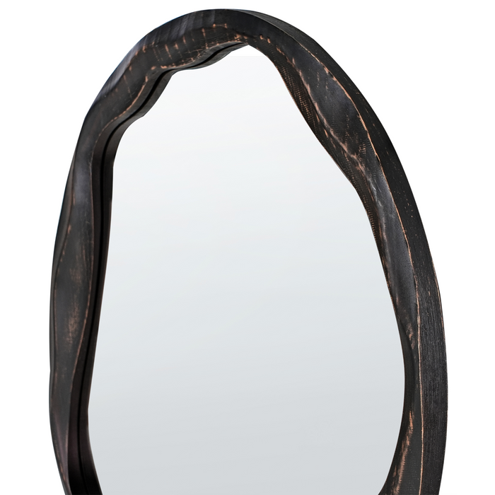 Beliani - LANGON - Wandspiegel - Donkerbruin - Grenenhout