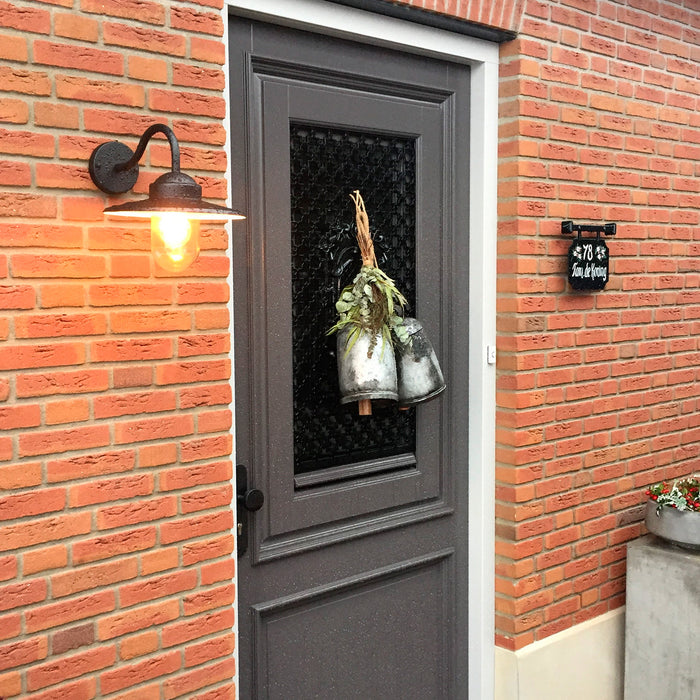 KS Verlichting Dolce Retro Muurlamp Zwart met 8W Bewegingssensor LED