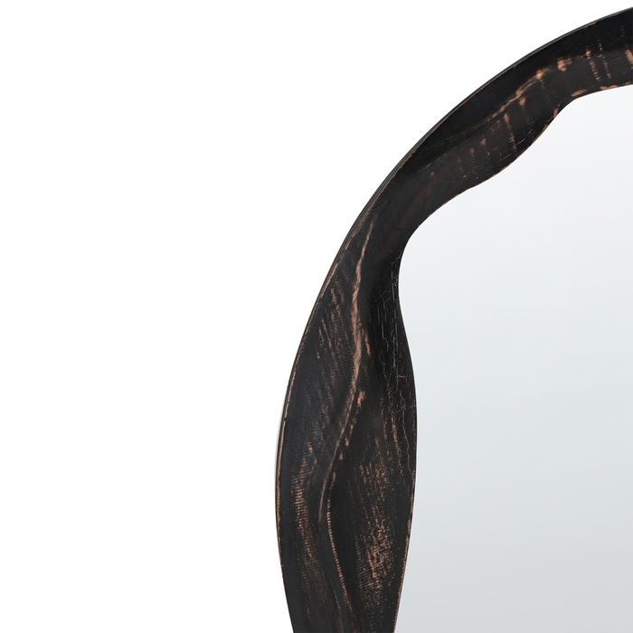 Beliani - LANGON - Wandspiegel - Donkerbruin - Grenenhout