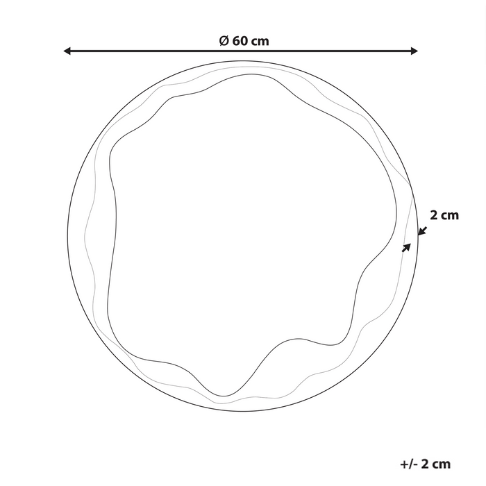 Beliani - LANGON - Wandspiegel - Donkerbruin - Grenenhout