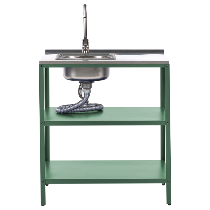 Beliani - VILAMA - Tuin kookeiland set - Groen - 2-delig - RVS