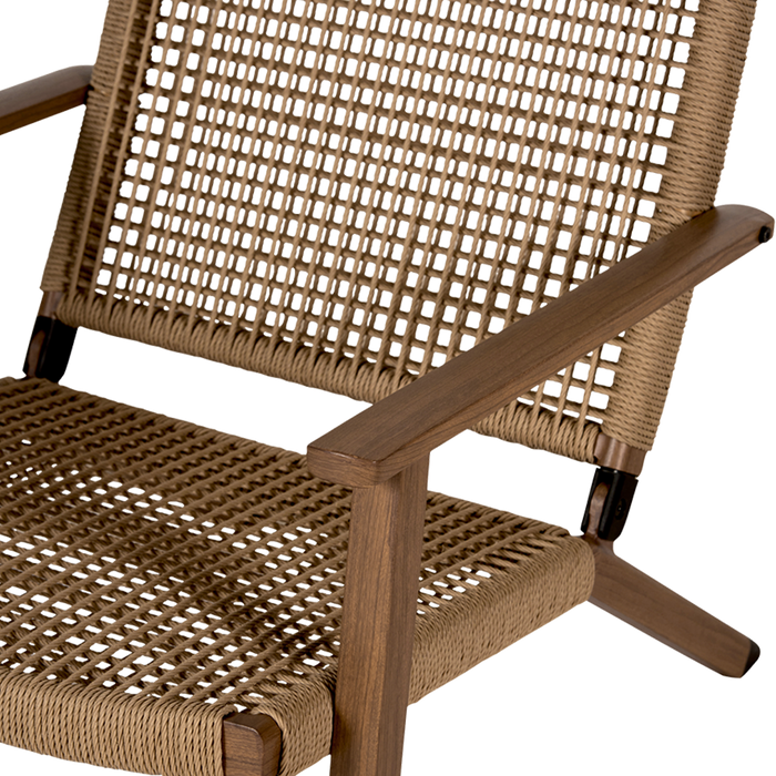Lisomme Dion Rotan Tuinstoel met Armleuningen - Bruin