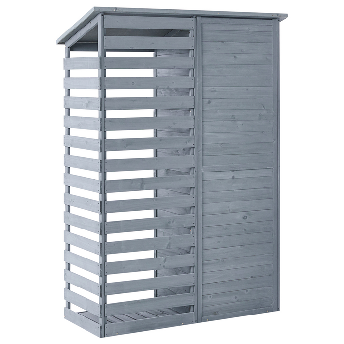 Beliani - CENGIO - Gereedschapsschuur - Grijs - Dennenhout