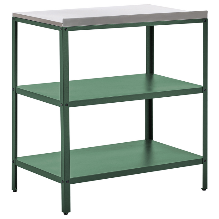 Beliani - VILAMA - Tuin kookeiland set - Groen - 2-delig - RVS