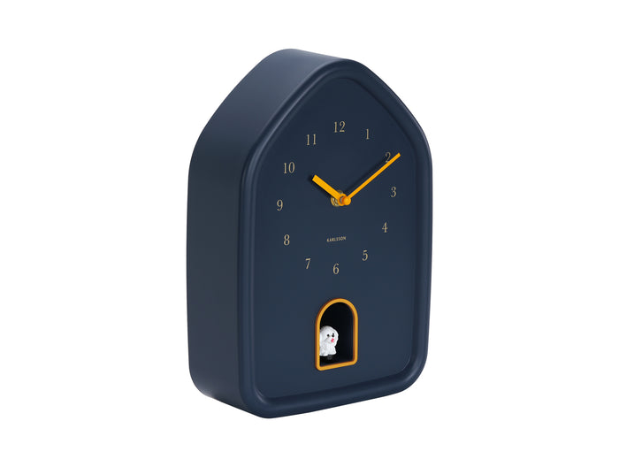 Karlsson - Wandklok Modern Doggy - Donkerblauw- Ø29,1cm