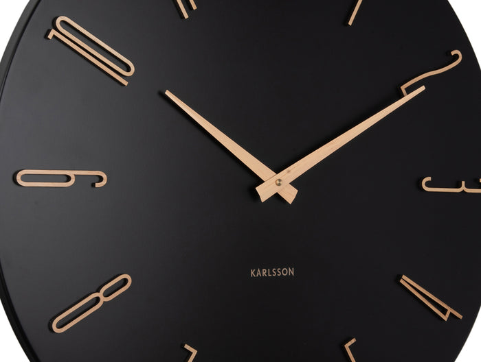 Karlsson - Wandklok Esmerado Large - Zwart- Ø60cm