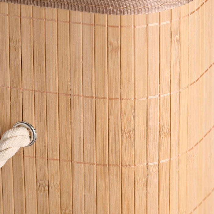 Lisomme Willem opvouwbare bamboe wasmand met deksel - naturel