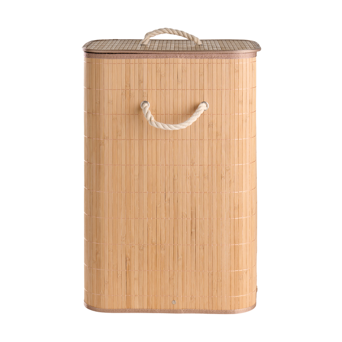 Lisomme Willem opvouwbare bamboe wasmand met deksel - naturel