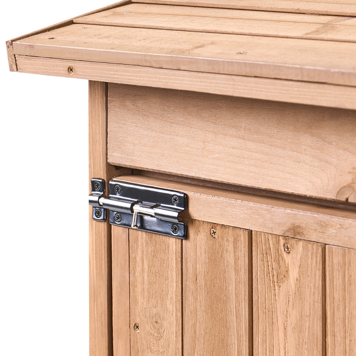 Beliani - TOFFIA - Gereedschapsschuur - Bruin - Dennenhout