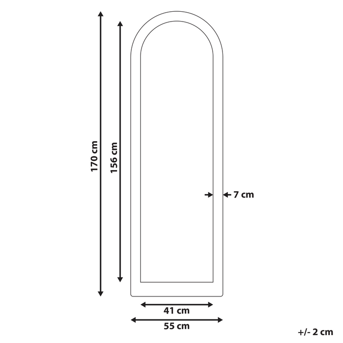 Beliani - COIGNY - Wandspiegel - Lichtbruin - Hout
