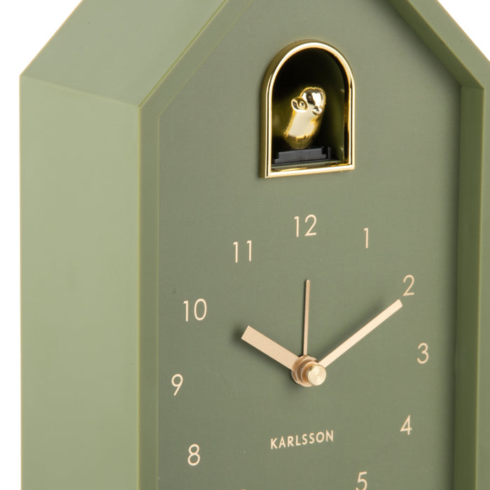 Karlsson - Wekker Modern Cuckoo Oro - Luxury green