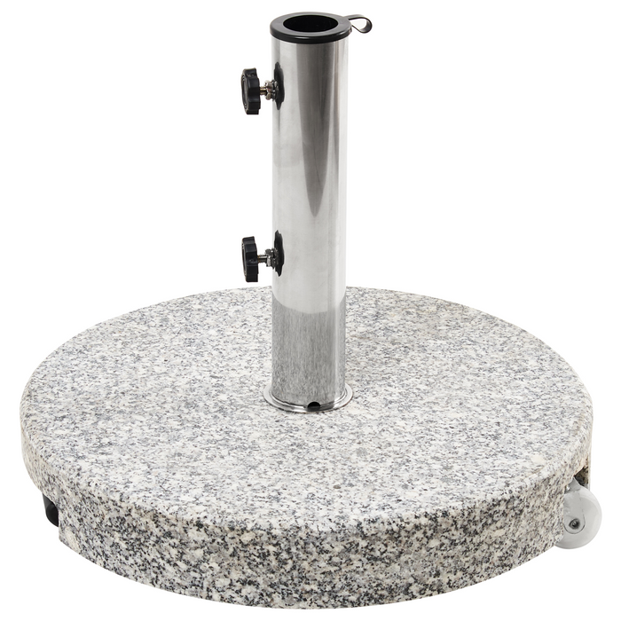 Beliani - CERZETO - Parasolvoet rond - Grijs - Graniet