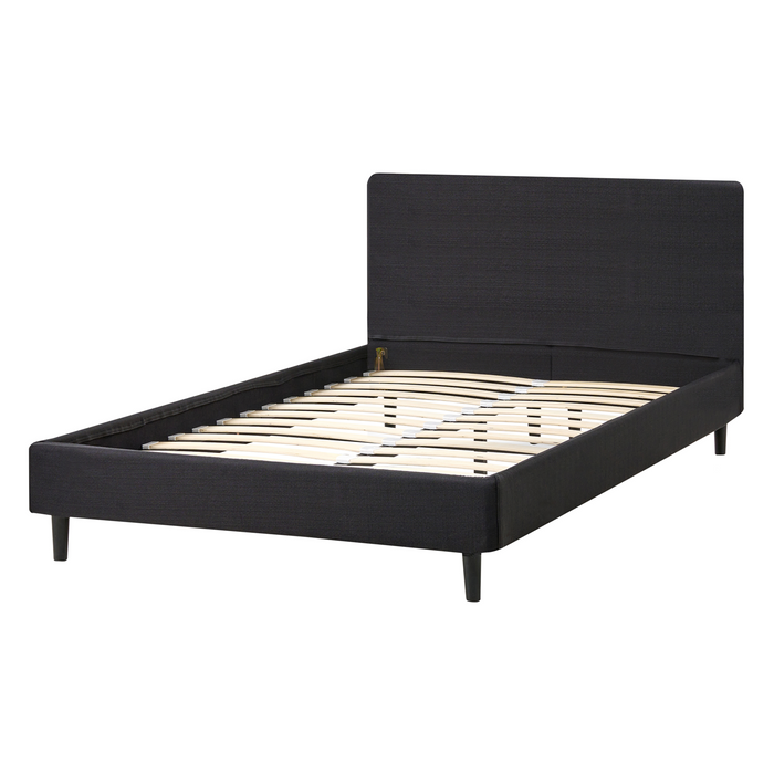 Beliani - FITOU - Bedframe hoes - Zwart - 120 x 200 cm - Polyester