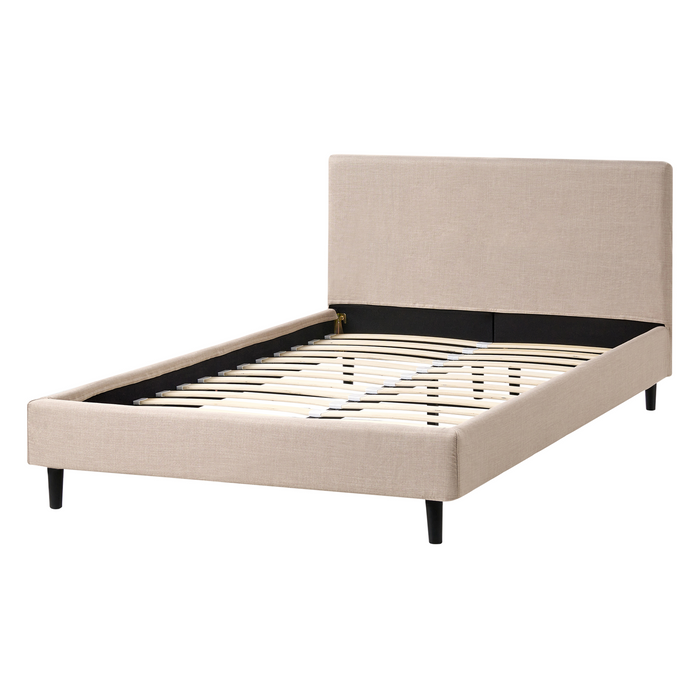 Beliani - FITOU - Bedframe hoes - Beige - 120 x 200 cm - Polyester