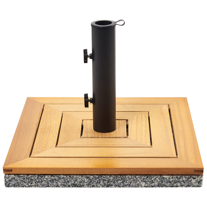 Beliani - CECCANO - Parasolvoet vierkant - Bruin - Graniet