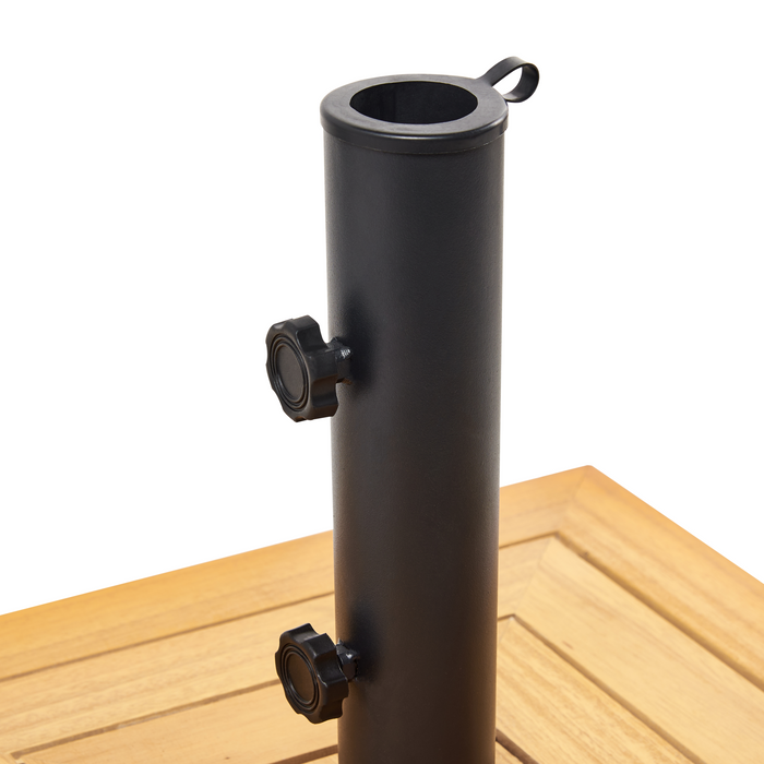 Beliani - CECCANO - Parasolvoet vierkant - Bruin - Graniet