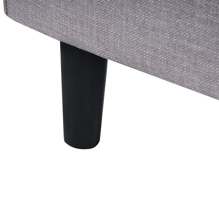 Beliani-FITOU-Bedframe hoes-Lichtgrijs-120 x 200 cm-Polyester