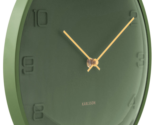 Karlsson - Wandklok Fuerte Dome - Luxury green- Ø30,5cm