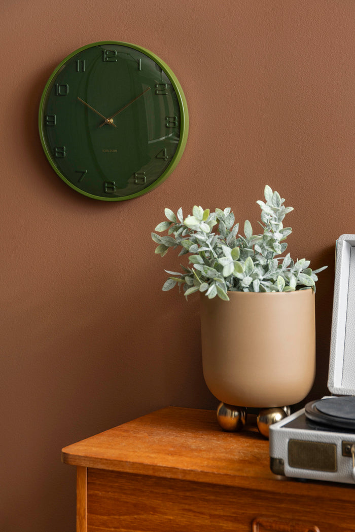 Karlsson - Wandklok Fuerte Dome - Luxury green- Ø30,5cm