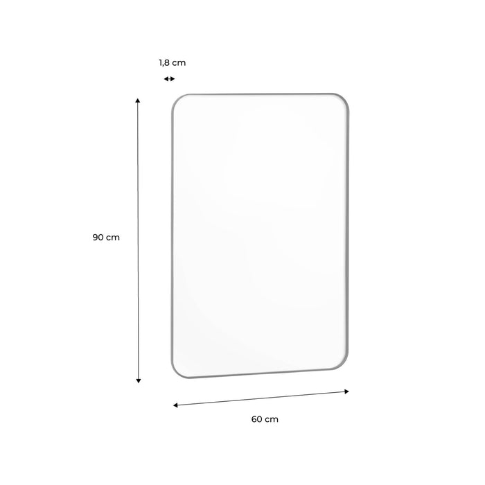 sweeek - Rechthoekige spiegel staal
