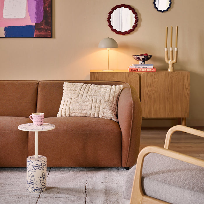 by fonQ Soft Hoekbank Links - Open Eind - Micro Chenille - Terra