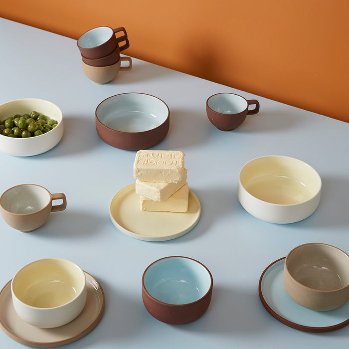 Studio About Clayware Kom Medium - Set van 2 - Sand