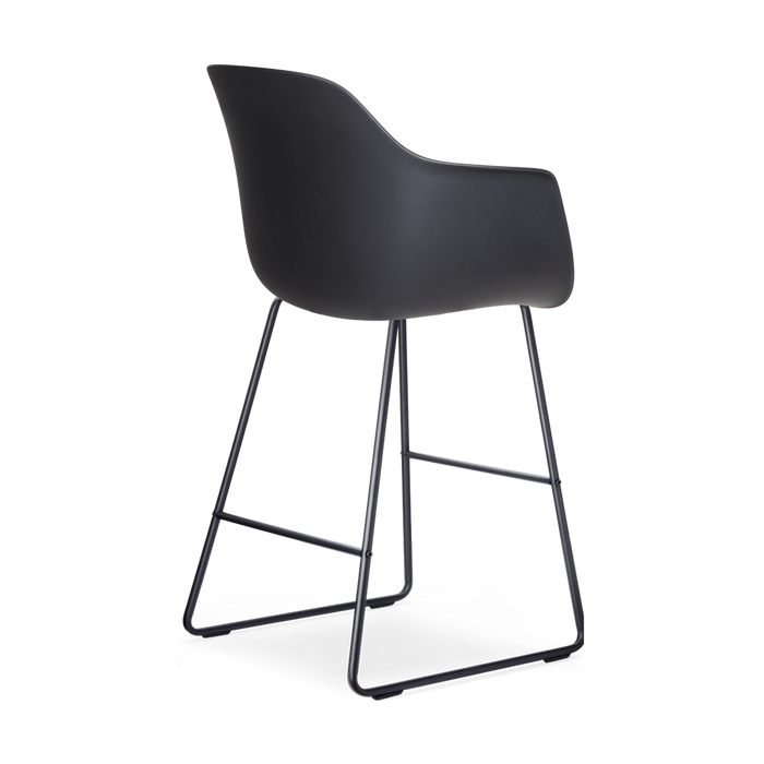 Nolon Nino-Liz Barkruk Zwart - Terracotta Kussen - Zwart Frame - 65 cm