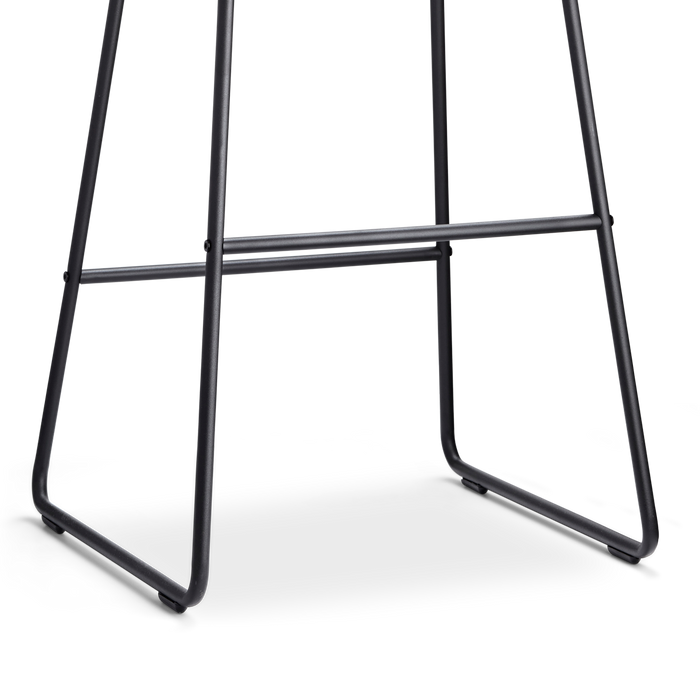 Nolon Nino-Liz Barkruk Wit - Zacht Groen Kussen - Zwart Frame - 65 cm