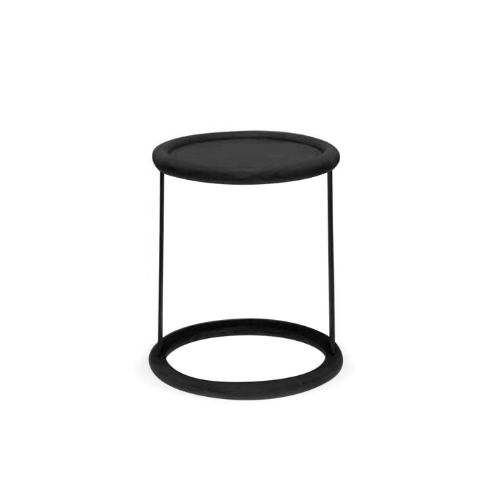 Fameg Lucien Ronde Houten Bijzettafel Ø 50 cm - Zwart