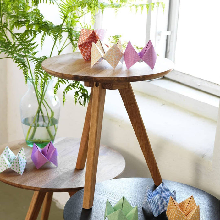 Rowico Home Yumi Set van 2 Ronde Houten Bijzettafels - Naturel