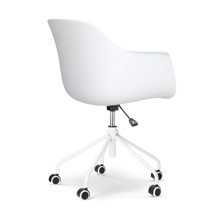 Nolon Nout-Liz Bureaustoel Wit - Okergeel Kussen - Wit Onderstel