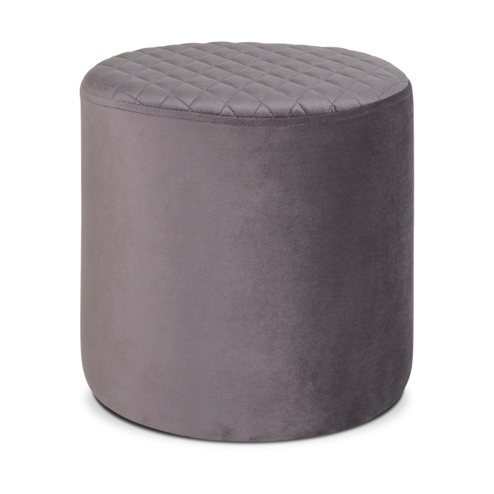 Artichok Jip Ronde Poef Velvet Ø 34 x 36 cm - Grijs