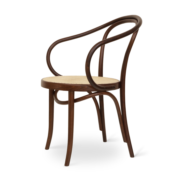 Fameg Venice No. 9 Eetkamerstoel Walnoot - Armleuning - Rotan Zitting