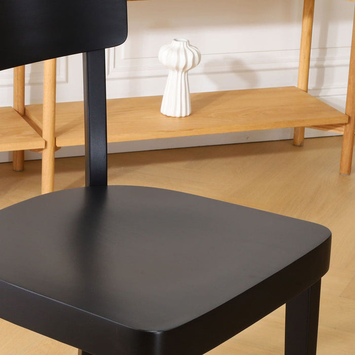 Fameg Fergus Houten Eetkamerstoel Zwart