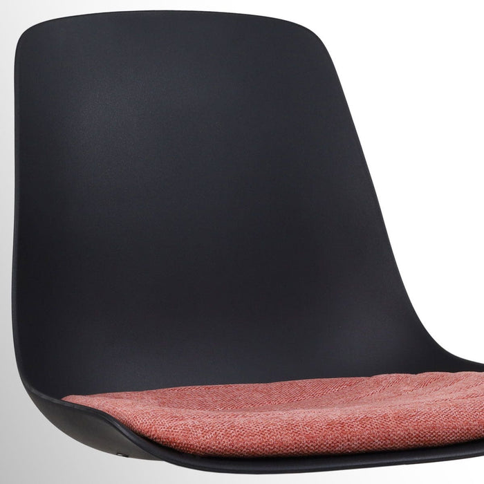 Nolon Nora-Liv Eetkamerstoel Zwart - Terracotta Kussen - Zwarte Poten