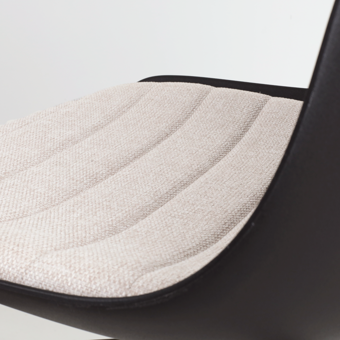 Nolon Nola-Liv Eetkamerstoel Zwart - Beige - Draaibaar - Wit