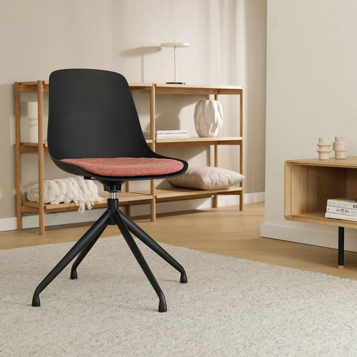 Nolon Nola-Liv Eetkamerstoel Zwart - Terracotta - Draaibaar - Zwart