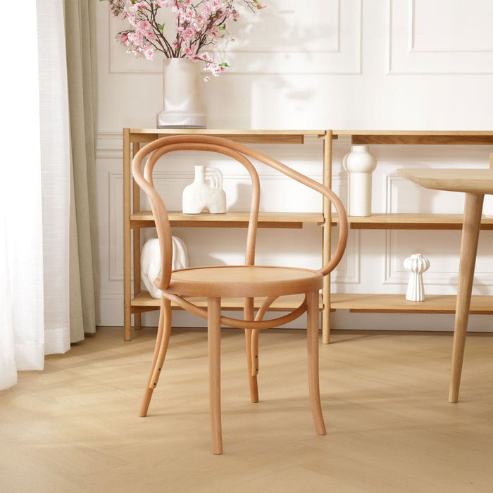 Fameg Venice No. 9 Houten Eetkamerstoel Naturel - Met Armleuning