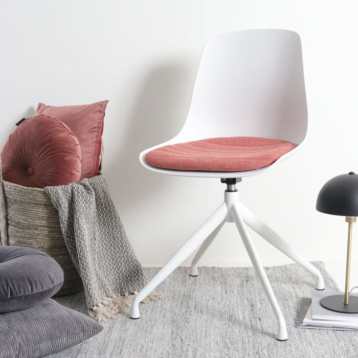 Nolon Nola-Liv Eetkamerstoel Wit - Terracotta - Draaibaar - Wit