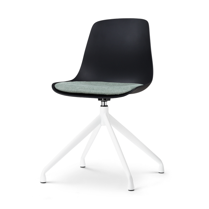 Nolon Nola-Liv Eetkamerstoel Zwart - Groen - Draaibaar - Wit