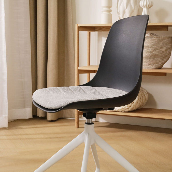 Nolon Nola-Liv Eetkamerstoel Zwart - Lichtgrijs - Draaibaar - Wit